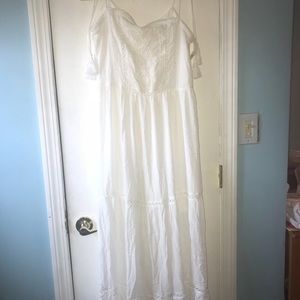 White maxi dress
